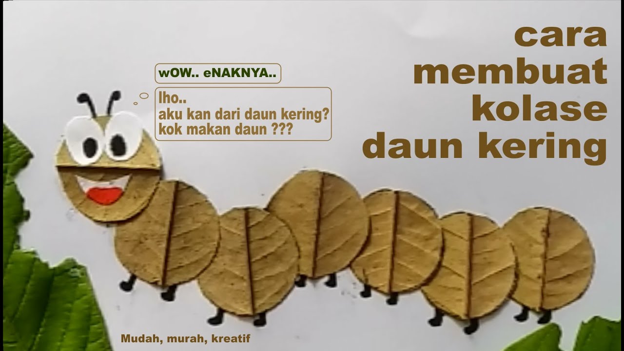 Kolase dari Dedaunan Kering